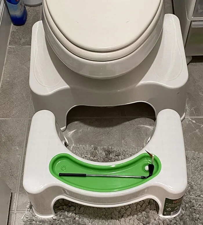 For The Enthusiast Who Needs To Work On Their Aim, The <a Style="Display:inline;" Href="Https://Www.amazon.com/Gagster-Royal-Putter-Bathroom-Toilet/Dp/B09tglm22g?ie=utf8&linkcode=ll1&tag=bplion-20&linkid=7b480b3a91d44082510a1b0af496a72b&language=en_us&ref_=as_li_ss_tl" Target="_blank"><span Style="Font: Inherit; Color: #d74b1f;"> Squatty Potty Putting Practice </Span> Brings A Whole New Level Of "On-Par" Humor To Your Bathroom Routine