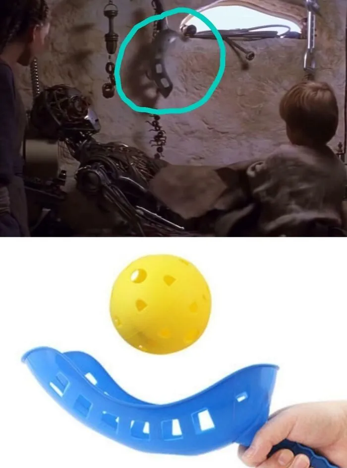In The Phantom Menace, The Tool? Ornament? Hanging On Anakin's Wall Is Actually A Children's Ball Thrower