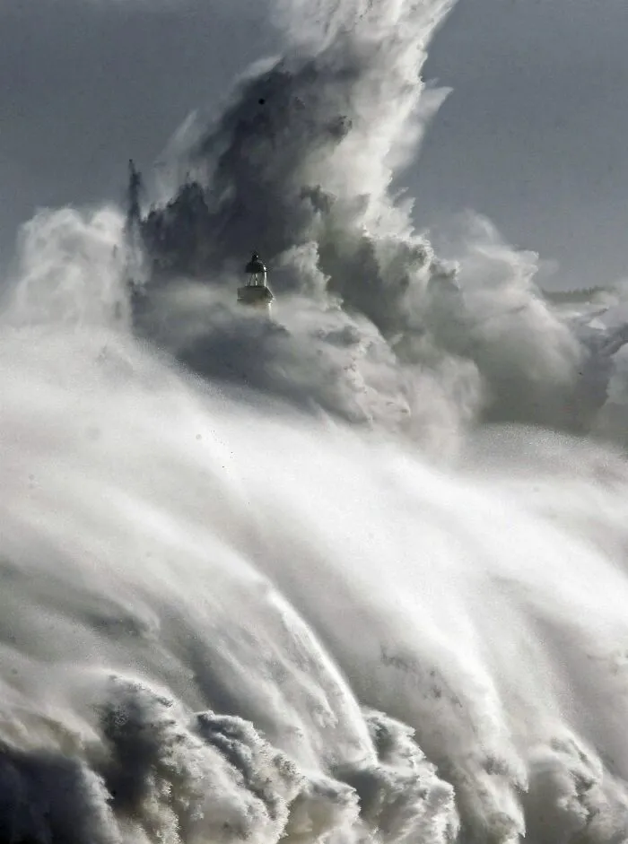 Lighthouse On Mouro Island In Santander, Spain