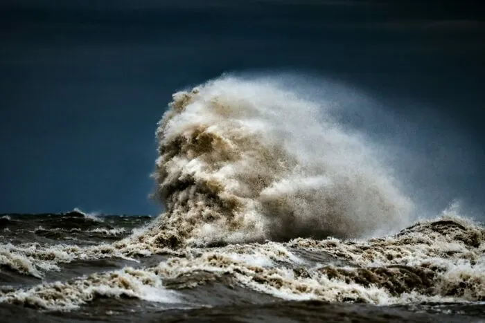 Large Waves Rip Across Lake Erie. Photo By Trevor Pottelberg
