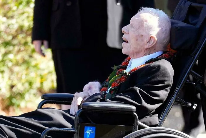 The Last Picture Taken Of Late U.S. President Jimmy Carter In His Final Public Appearance, A Tribute Service For His Deceased Wife Rosalynn. Atlanta, Ga, November 28th, 2023