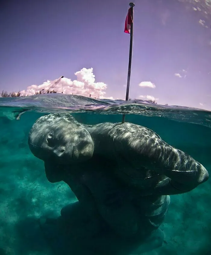 Ocean Atlas Is The World's Largest Underwater Statue. Located In The Bahamas