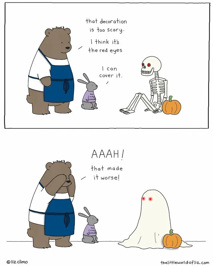 22 Funny Everyday Moments Of Talking Animals Illustrated By "The Simpsons" Animator Liz Climo (New Comics)