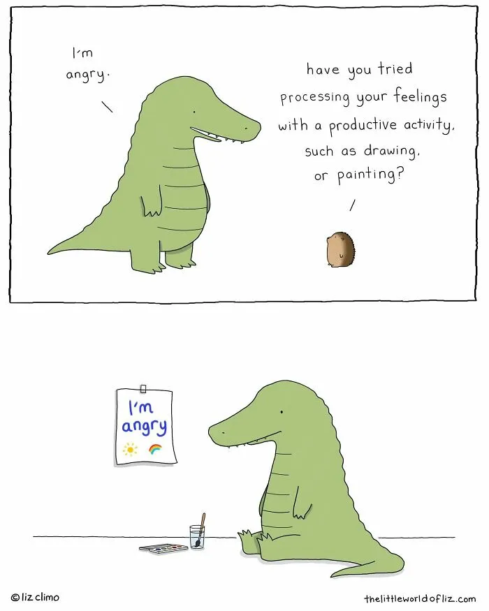 22 Funny Everyday Moments Of Talking Animals Illustrated By "The Simpsons" Animator Liz Climo (New Comics)