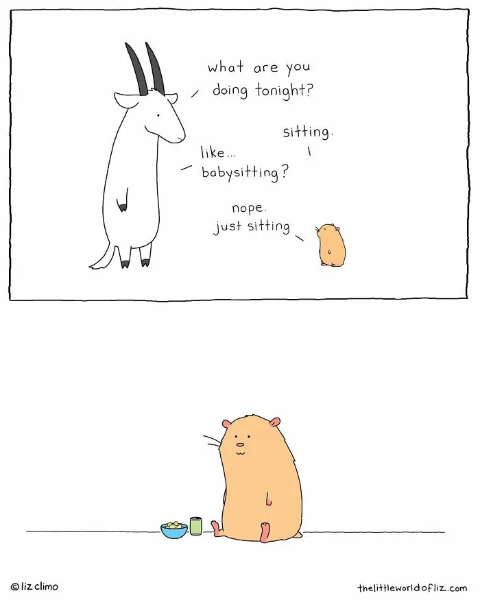 22 Funny Everyday Moments Of Talking Animals Illustrated By "The Simpsons" Animator Liz Climo (New Comics)