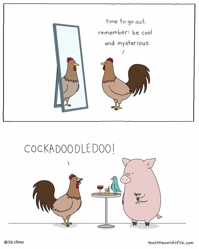 22 Funny Everyday Moments Of Talking Animals Illustrated By "The Simpsons" Animator Liz Climo (New Comics)