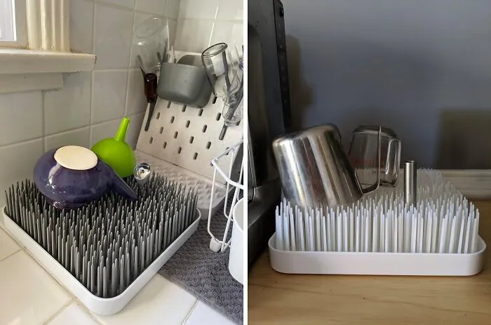 Keep Your Counters Clear And Your Dishes Dry With The <a Style="Display:inline;" Href="Https://Www.amazon.com/Dp/B004nhdxfu?_encoding=utf8&th=1&linkcode=ll1&tag=bplemon-20&linkid=772d8b851c3c8487bdeee6bd074c487c&language=en_us&ref_=as_li_ss_tl" Target="_blank"><span Style="Font: Inherit; Color: #d74b1f;"> Boon Grass Countertop Drying Rack</Span>, A Clever Design That Corrals Clutter And Adds A Touch Of Greenery To Your Kitchen - Pure Genius!
