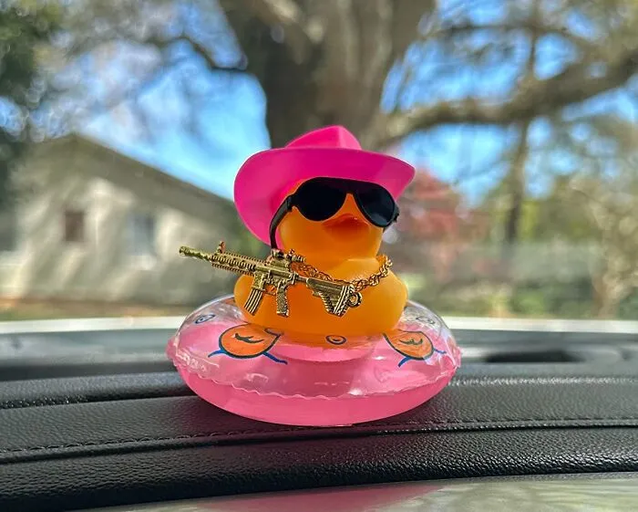 Your Dashboard Just Gained Some Serious Street Cred (And Squeakability) With This <a Style="Display:inline;" Href="Https://Www.amazon.com/Ducks-Cars-Decorations-Accessories-Sunglasses/Dp/B0bxhb3vms?ie=utf8&th=1&linkcode=ll1&tag=bphamster-20&linkid=9af21ef1b3b26d82df2d959dc22fe2a0&language=en_us&ref_=as_li_ss_tl" Target="_blank"><span Style="Font: Inherit; Color: #d74b1f;"> Gangster Rubber Ducky Dash Ornament </Span>