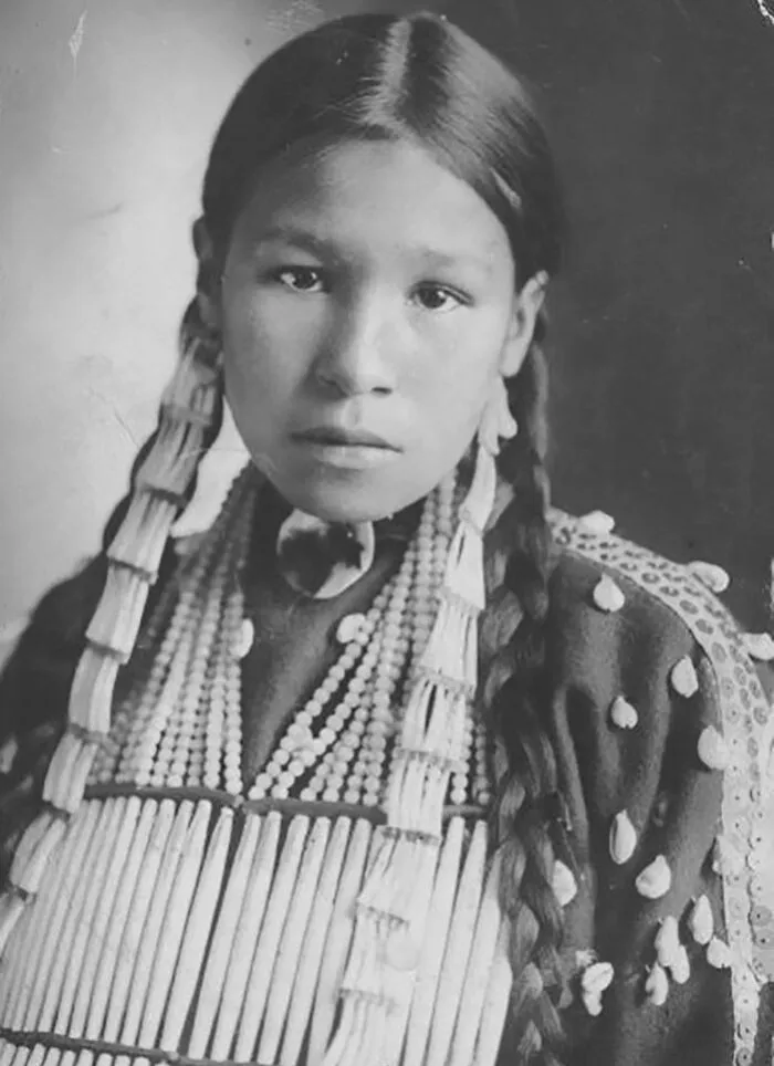 Unidentified Native American Girl, Lakota, 1890