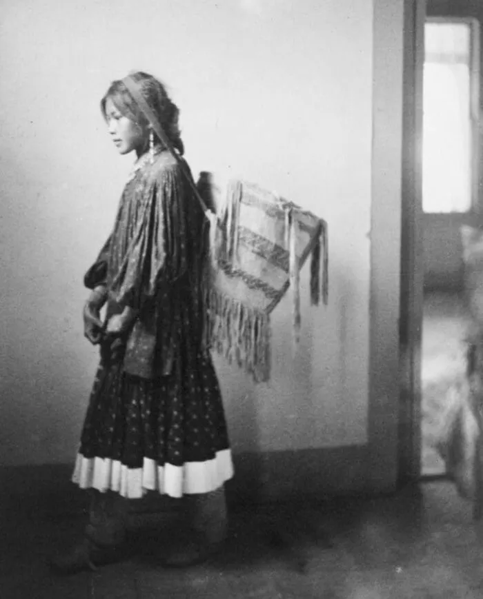 Apache Girl With Basket, 1902, Photo By Carl Werntz