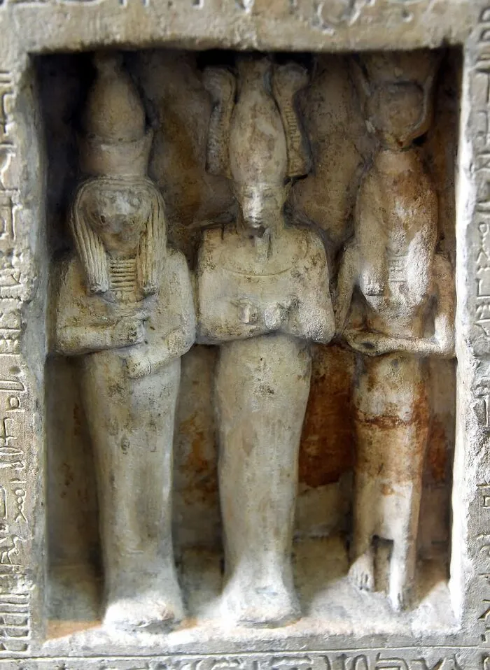 Egyptian Osirian/Abydos Triad: Osiris, Isis, And Horus