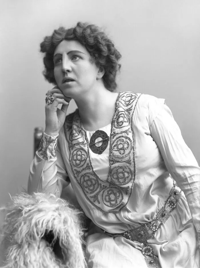 Magna Lykseth As Isolde In Tristan Och Isolde At Kungliga Opera, Scanned Glass Negative, 1909