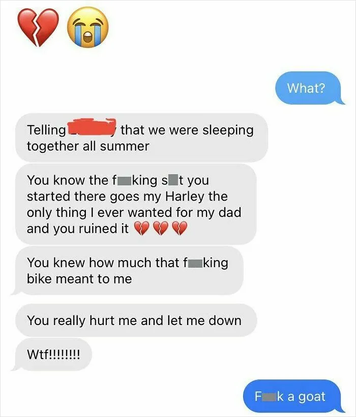 My Ex Was Dating Both Me And His Next Girlfriend Secretly For Months. When I Found Out And Told Her His Main Concern Was That She Would Take Away The Harley He Conned Her Into Buying Him