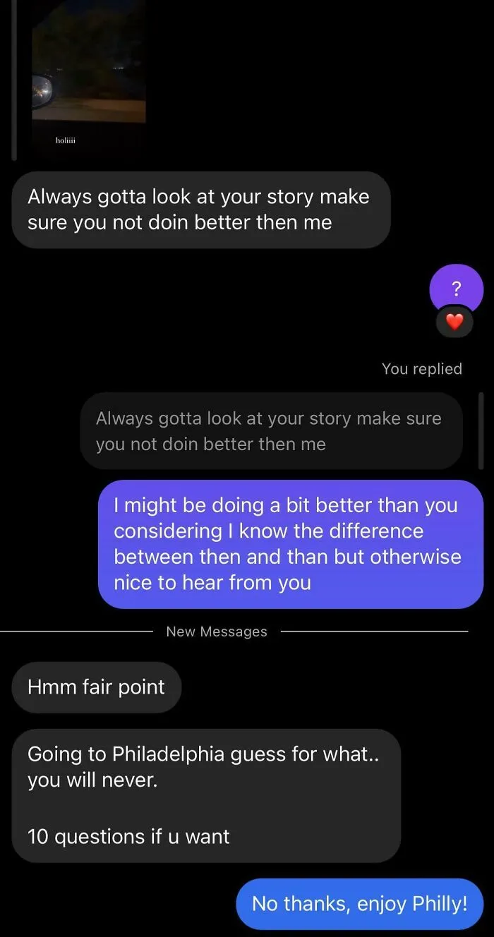 Ex Boyfriend Randomly DM’ing Me