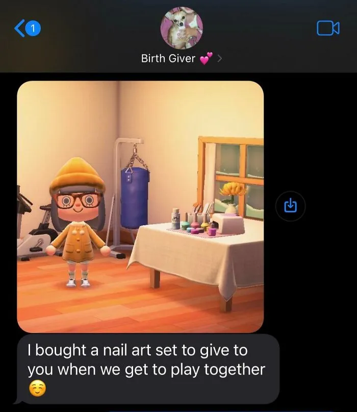 My Mom Recently Started Playing Animal Crossing And She Knows I’m Into Nail Art 