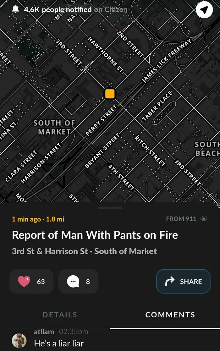 Report Of Man With Pants On Fire Either A Pathological Liar… Or Just Extremely Unlucky