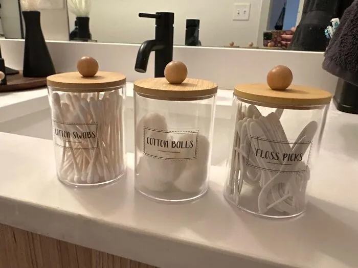 Elevate Your Countertop Game While Corralling Cotton Swabs, Bath Bombs, And More In These Stylish <a Style="Display:inline;" Href="Https://Www.amazon.com/Pack-Qtip-Holder-Dispenser-Bamboo/Dp/B09klplcrf?ie=utf8&th=1&linkcode=ll1&tag=bpworm-20&linkid=f3477fb5809908db7d66076df62eabe8&language=en_us&ref_=as_li_ss_tl" Target="_blank"><span Style="Font: Inherit; Color: #d74b1f;"> Countertop Apothecary Jars</Span>. They Are Perfect To Make A Statement In Any Room!