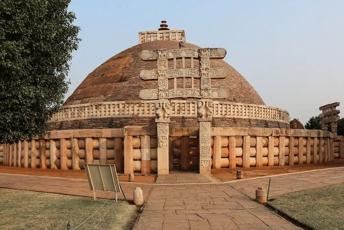 Great Stupa At Sanchi, Madhya Pradesh, India, Originally Built In The 3rd Century Bce