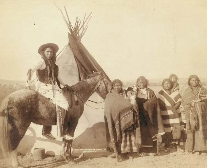 A Pretty Group At An Indian Tent