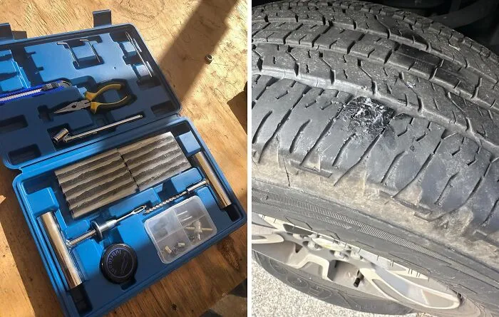 <a style="display:inline;" href="https://www.amazon.com/AUTOWN-Tire-Repair-Kit-Motorcycle/dp/B07F31J7S9?ie=UTF8&th=1&linkCode=ll1&tag=bphamster-20&linkId=36da280c7269a362da067f2ce402bf15&language=en_US&ref_=as_li_ss_tl " target="_blank"> "Learn how to change a tire and how to use emergency roadside <span Style="Font:inherit;color:#d74b1f;">tire patch kits</Span>." - <span Style="Font:inherit;color:#808080"> VulpesIncendium</Span>