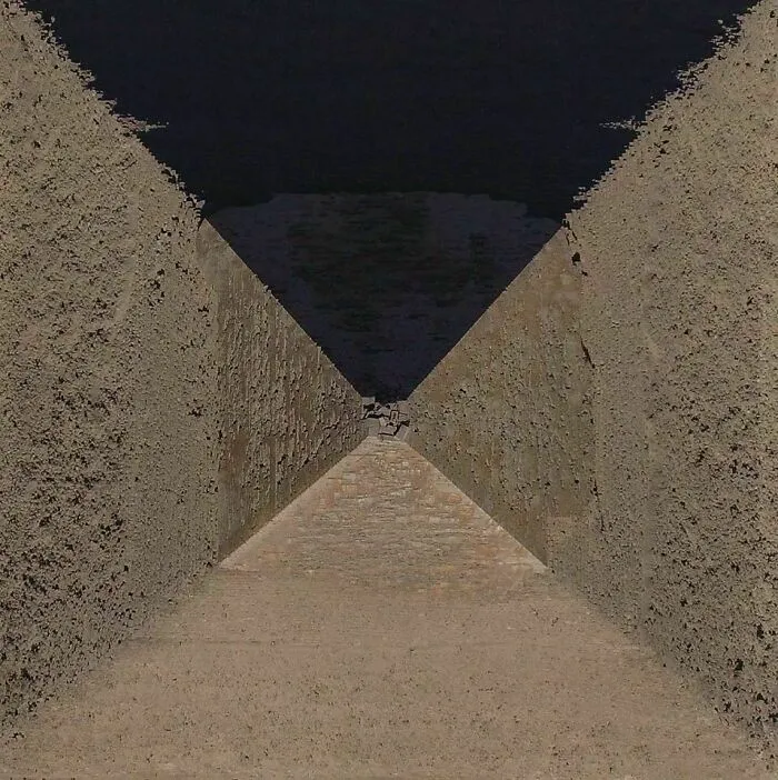 Giza Pyramid From Exactly Above
