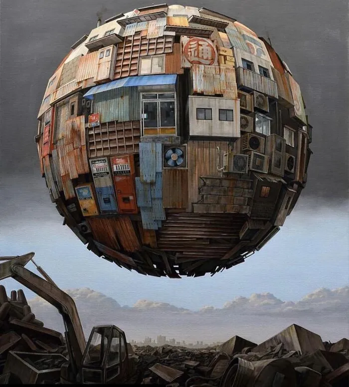 30 Futuristic And Eerie-Looking Orb Paintings That Symbolize Post-Apocalyptic Earth, By This Artist