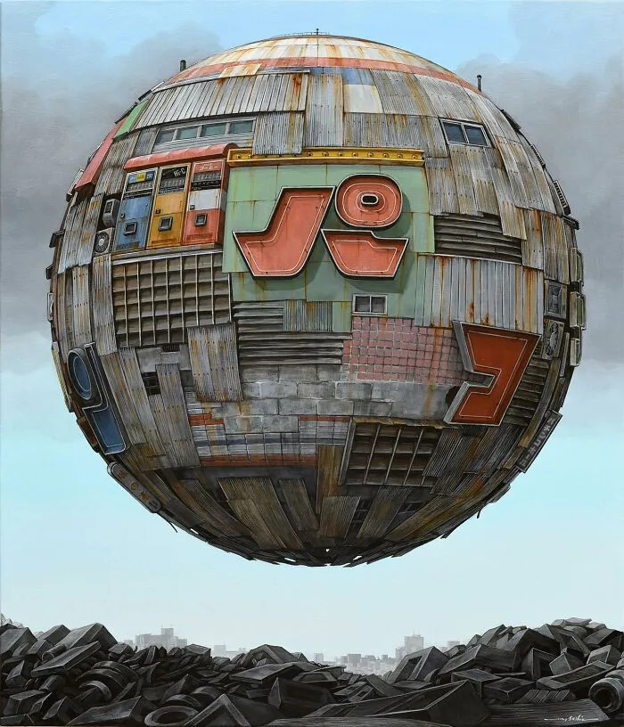 30 Futuristic And Eerie-Looking Orb Paintings That Symbolize Post-Apocalyptic Earth, By This Artist