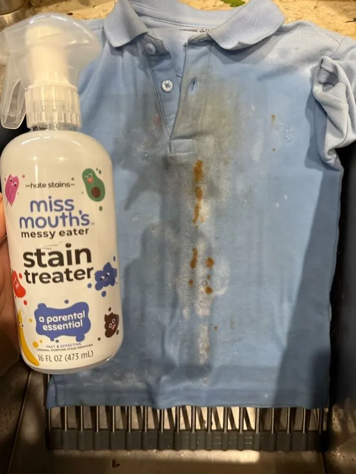 Tough Stains, Meet Your Nemesis: <a Style="Display:inline;" Href="Https://Www.amazon.com/Miss-Mouths-Messy-Eater-Treater/Dp/B01eig6a4q?ie=utf8&th=1&linkcode=ll1&tag=bphamster-20&linkid=b090414d5c2625d456d4781339ac6ed3&language=en_us&ref_=as_li_ss_tl" Target="_blank"><span Style="Font: Inherit; Color: #d74b1f;"> Miss Mouth's Messy Eater Stain Treater Spray </Span> Is The Secret Sauce To Making Even The Most Epic Messes Disappear, Because Let's Face It, Kids (And Let's Be Real, Adults Too) Can Be Messy Little Monsters