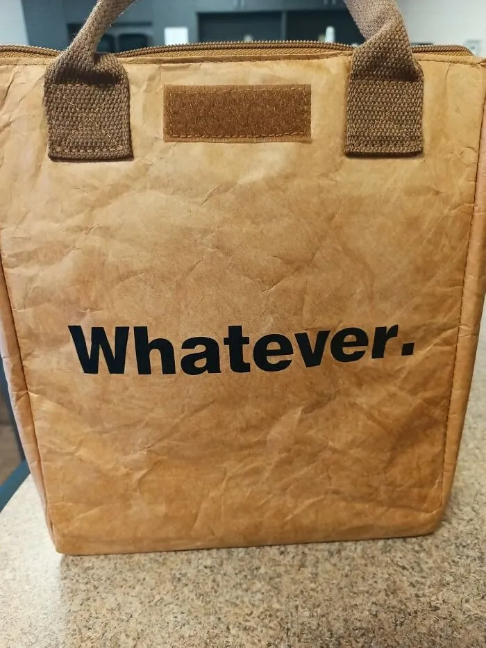 Care About Your Lunch Without Caring Too Much With This <a Style="Display:inline;" Href="Https://Www.amazon.com/Lunch-Bag-Women-Fashionable-Insulated/Dp/B09m87qg8f?ie=utf8&th=1&linkcode=ll1&tag=bpgazelle-20&linkid=7b24f5ac85b79902be3934409e54f6b9&language=en_us&ref_=as_li_ss_tl" Target="_blank"><span Style="Font: Inherit; Color: #d74b1f;"> Whatever. Tote Bag Lunch Box </Span>, It's The Perfect Carrier For When "Meh" Meets "Munchies"