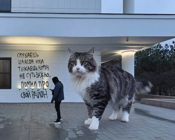 If Cats Were Giants: 24 Surreal Images Created By This Artist (New Pics)