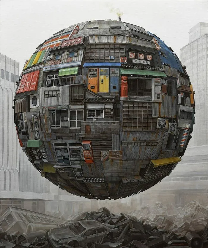 30 Futuristic And Eerie-Looking Orb Paintings That Symbolize Post-Apocalyptic Earth, By This Artist
