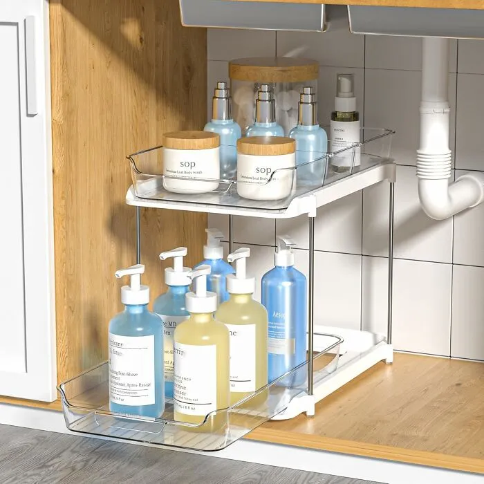 Double Your Storage, Double Your Sanity With The <a Style="Display:inline;" Href="Https://Www.amazon.com/Delamu-Multi-Purpose-Organizer-Organizers-Organization/Dp/B0c8594jvl?pd_rd_w=lea9h&content-ID=amzn1.sym.7379aab7-0dd8-4729-B0b5-2074f1cb413d&pf_rd_p=7379aab7-0dd8-4729-B0b5-2074f1cb413d&pf_rd_r=antqsw2242j6z9838q6y&pd_rd_wg=ybosq&pd_rd_r=5f9ce504-Afe9-4b4b-8dd4-58b2f79505cd&pd_rd_i=b0cdx41hgp&th=1&linkcode=ll1&tag=bpgorilla-20&linkid=876819e1b569beeab2981ab394e975f0&language=en_us&ref_=as_li_ss_tl" Target="_blank"><span Style="Font: Inherit; Color: #d74b1f;"> 2-Tier Bathroom Cabinet Organizer</Span>, A Space-Saving Superhero That Corrals Clutter And Keeps Your Bathroom Essentials Tidy And Within Reach