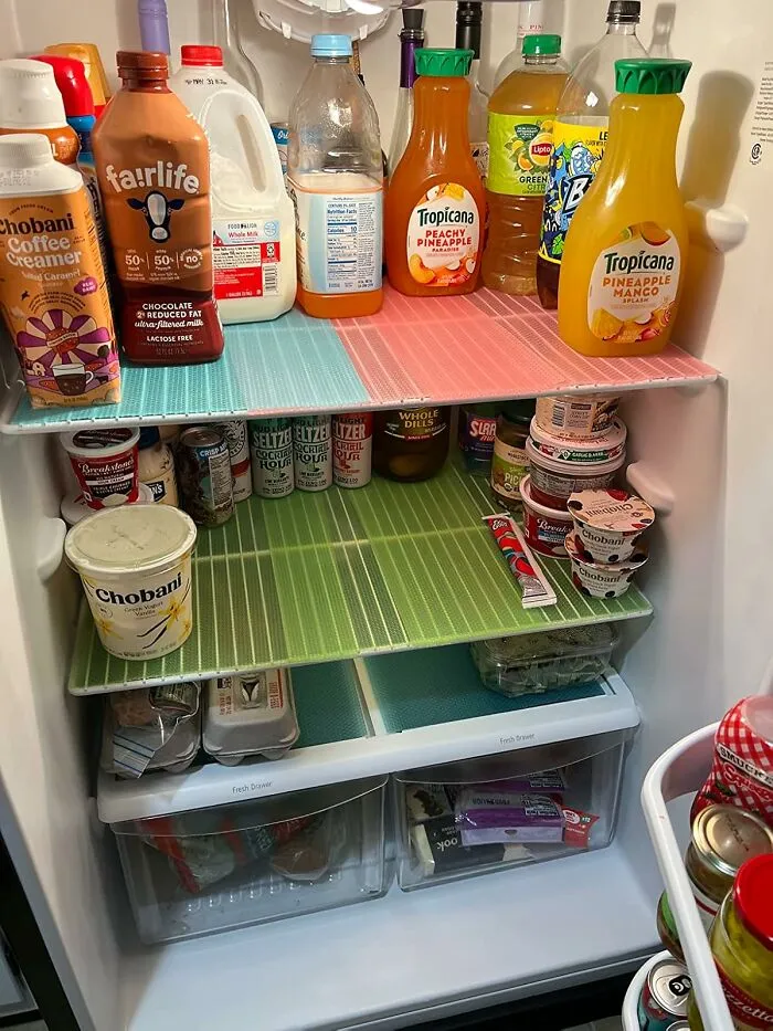 Those Sticky Rings Of Mystery Goo Threatening Your Wednesday Sanity? These <a Style="Display:inline;" Href="Https://Www.amazon.com/Psiso-Refrigerator-Washable-Waterproof-Placemats/Dp/B08rw8wxrd?ie=utf8&th=1&linkcode=ll1&tag=bporange-20&linkid=c9c94d849e442e4ef5a92584ca7bae0f&language=en_us&ref_=as_li_ss_tl" Target="_blank"><span Style="Font: Inherit; Color: #d74b1f;"> Refrigerator Liners </Span> Are Ready To Catch 'Em All, Making Fridge Clean-Up Significantly Less Of A Sticky Situation