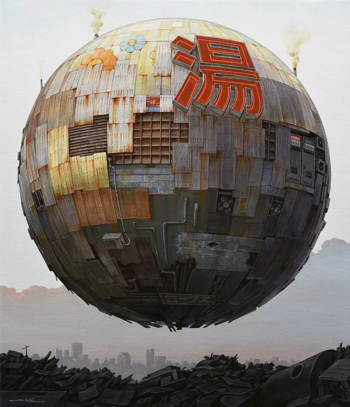 30 Futuristic And Eerie-Looking Orb Paintings That Symbolize Post-Apocalyptic Earth, By This Artist