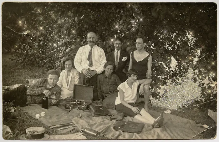 Mom (Bottom Rt), As A Teen, With Her Family Outside Lucca, Italy