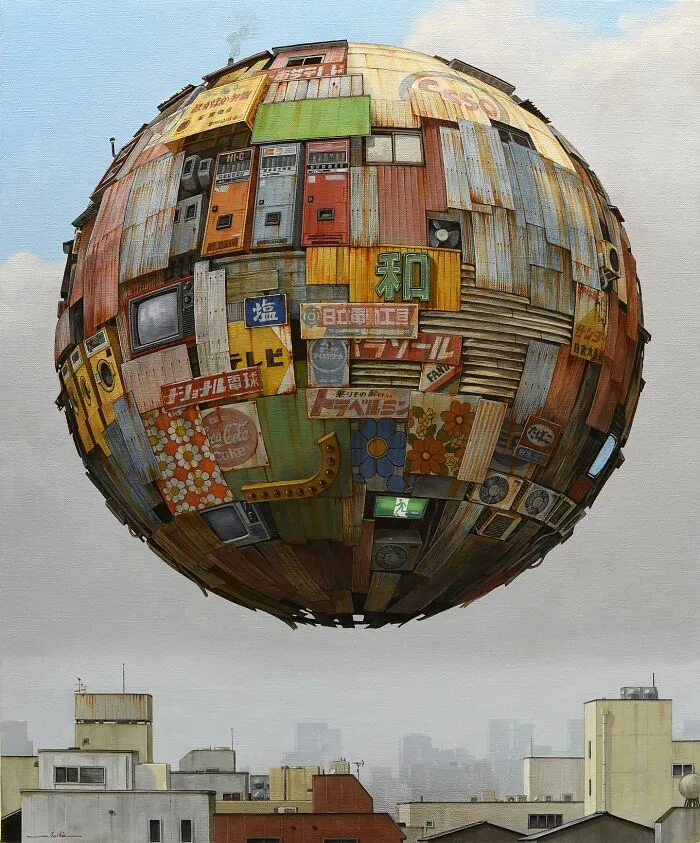 30 Futuristic And Eerie-Looking Orb Paintings That Symbolize Post-Apocalyptic Earth, By This Artist