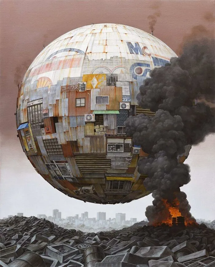 30 Futuristic And Eerie-Looking Orb Paintings That Symbolize Post-Apocalyptic Earth, By This Artist