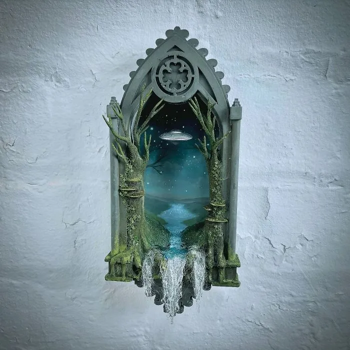 Artist Builds Fantastical Dioramas That Look Straight Out Of A Sci-Fi Fairytale (50 Photos)