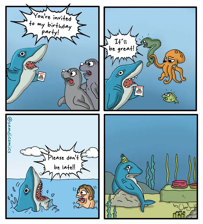 50 Funny Comics With Sinister Twists And Turns By These Artists