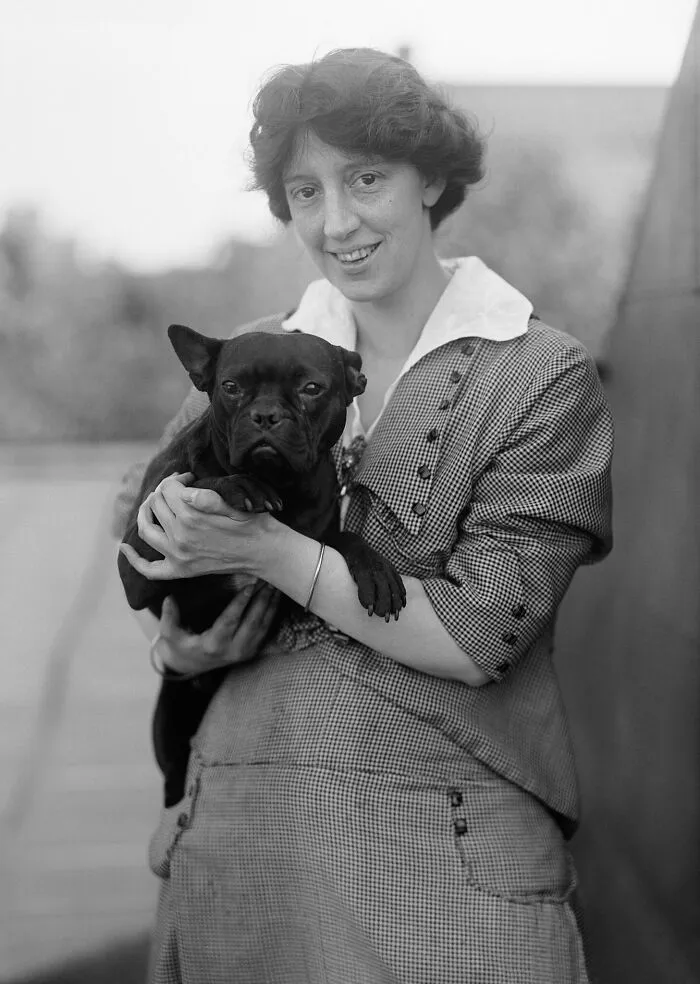 Hazel Mackaye And Dog By Harris & Ewing, 1915
