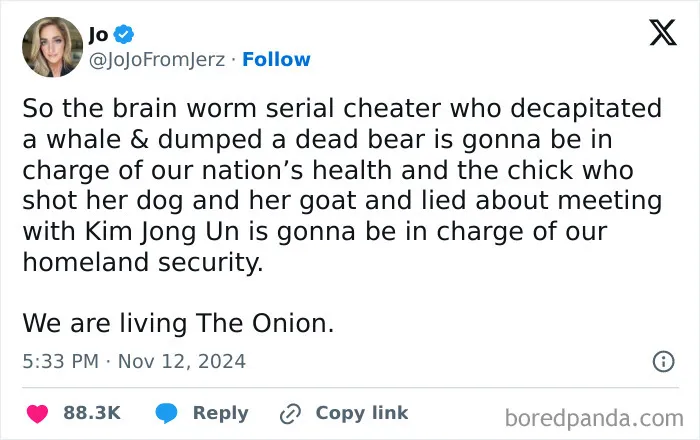 I'll Miss You Most Of All, Satire
