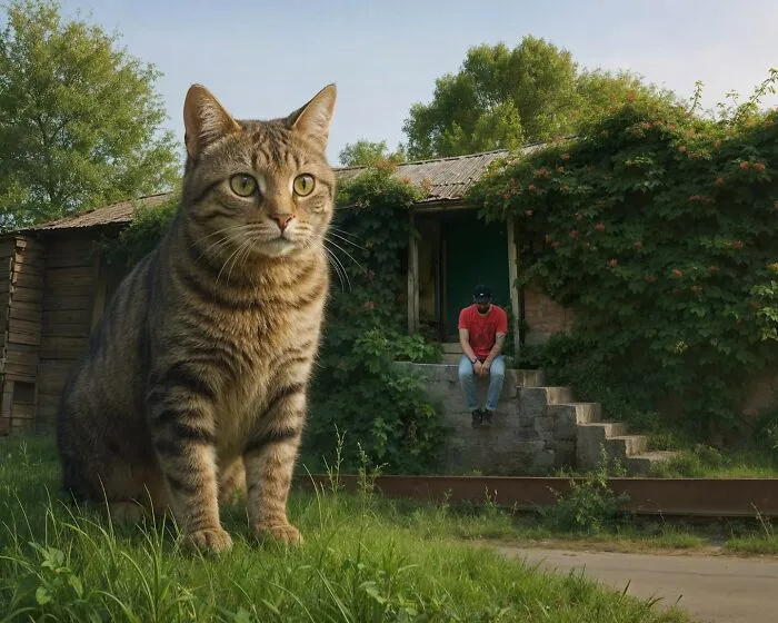 If Cats Were Giants: 24 Surreal Images Created By This Artist (New Pics)