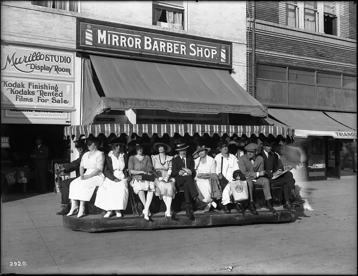 Electric Sidewalk Car In Venice, Los Angeles, Ca.1920