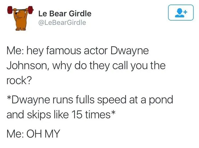 Dwayne Johnson’s True Power… Skipping Across Ponds