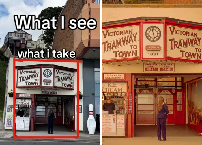 47 Side-By-Side Pics Of What A Photographer Sees And What They Choose To Take