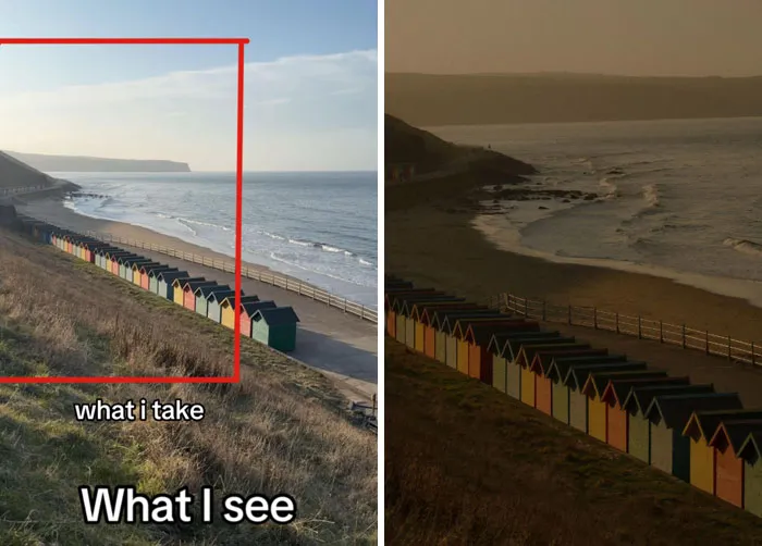 47 Side-By-Side Pics Of What A Photographer Sees And What They Choose To Take