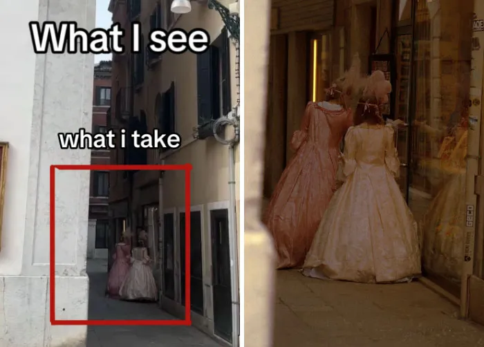 47 Side-By-Side Pics Of What A Photographer Sees And What They Choose To Take