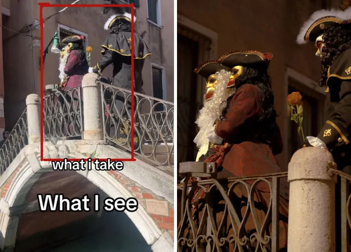 47 Side-By-Side Pics Of What A Photographer Sees And What They Choose To Take