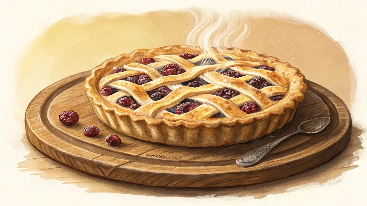 Delicate Homemade Pie With Raisins