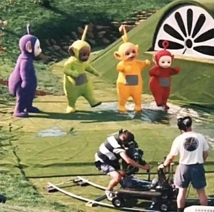 The Teletubbies Set. (Which Was Eventually Flooded Due To Fans Finding The Location.)